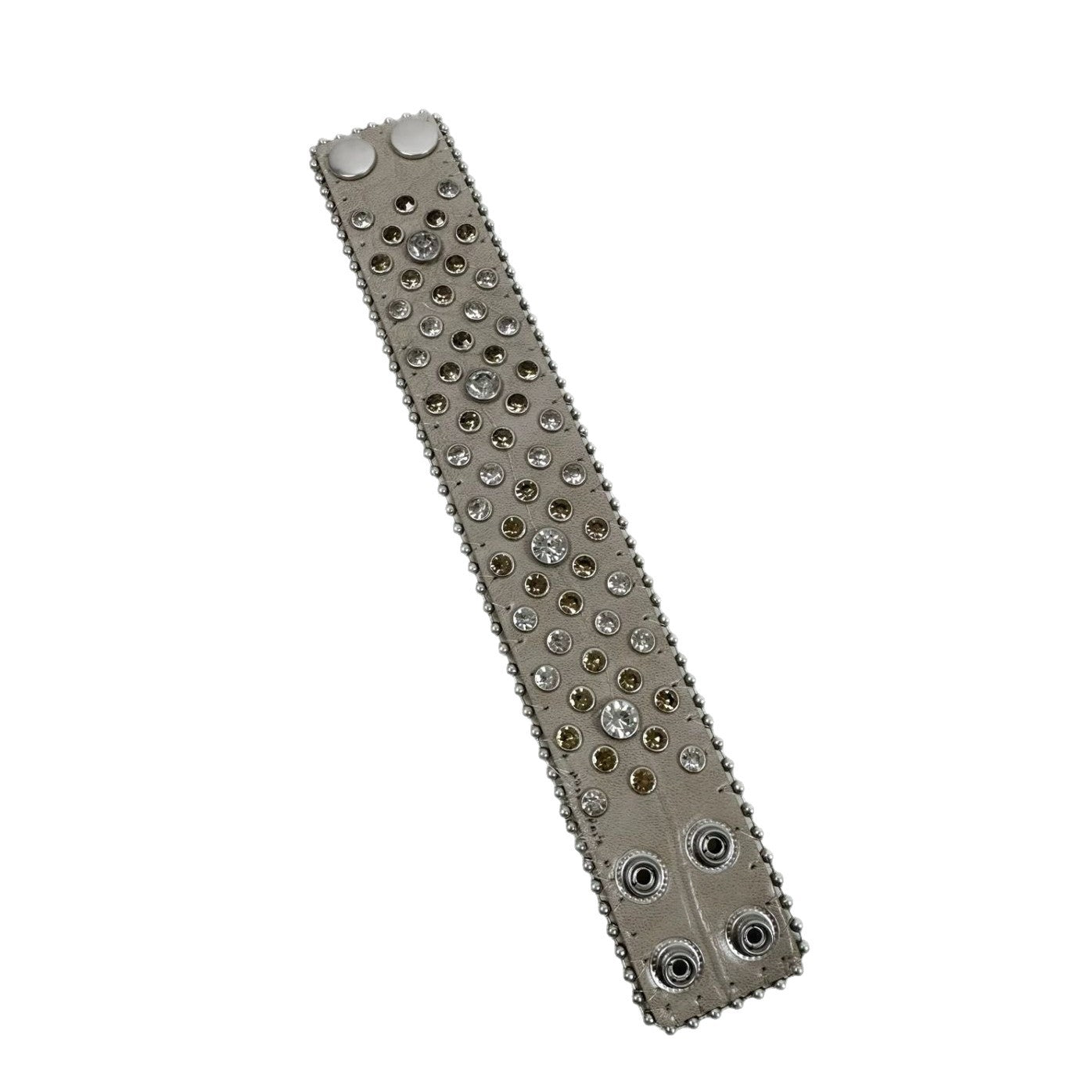 Heavy-duty Wide-style Retro Western Leather Snap Bracelet