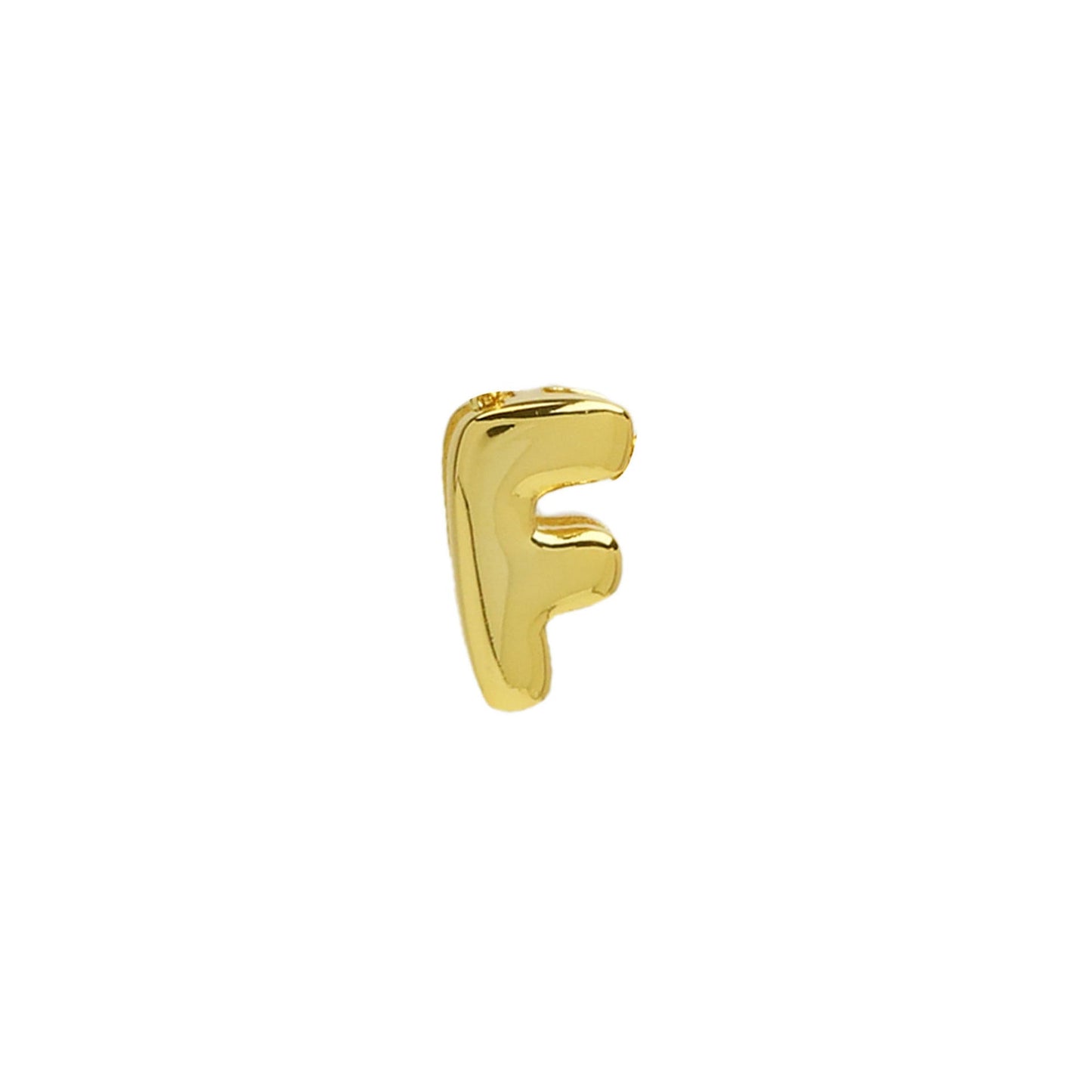18k Brass Smooth Surface Bubble DIY Combination Name Bracelet Letter Accessories