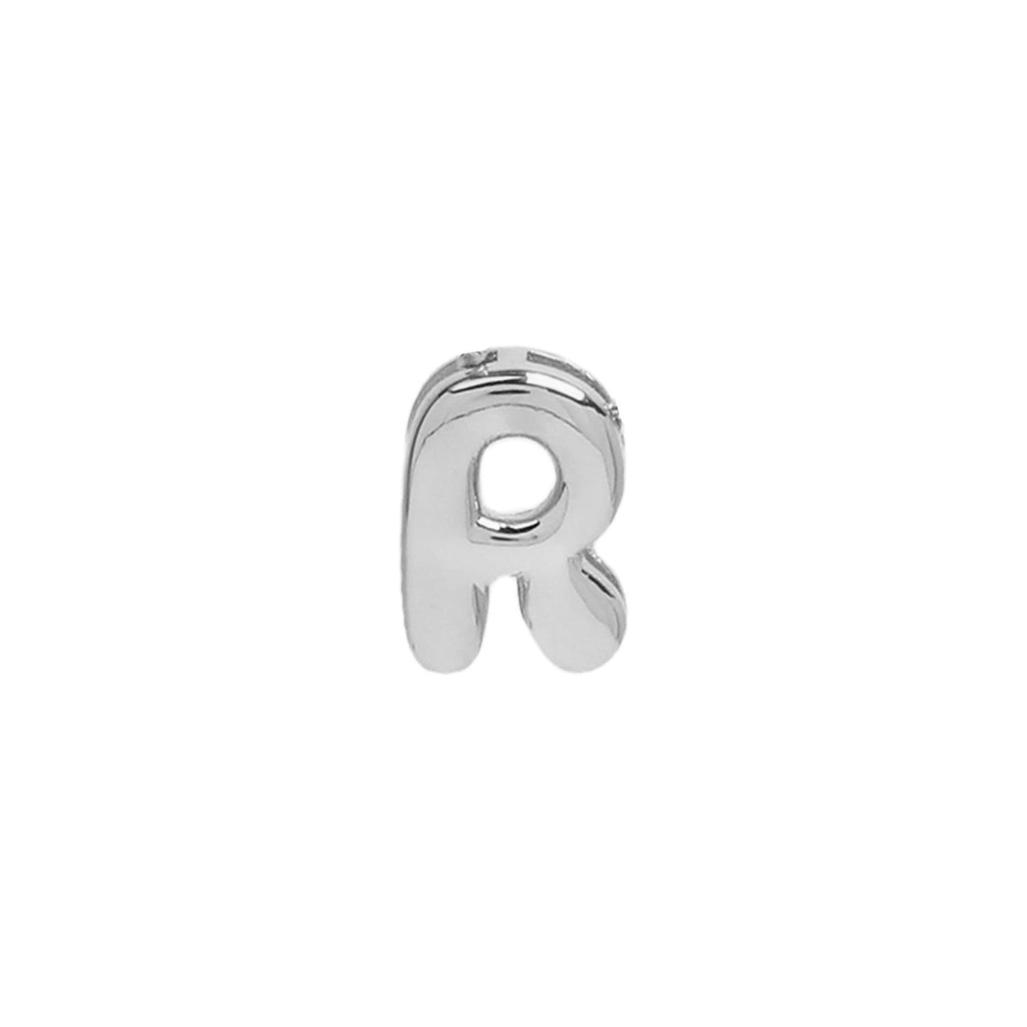 18k Brass Smooth Surface Bubble DIY Combination Name Bracelet Letter Accessories