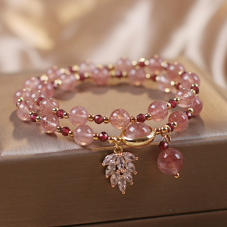 Female  Natural Color Hair Crystal Bracelet National Fashion