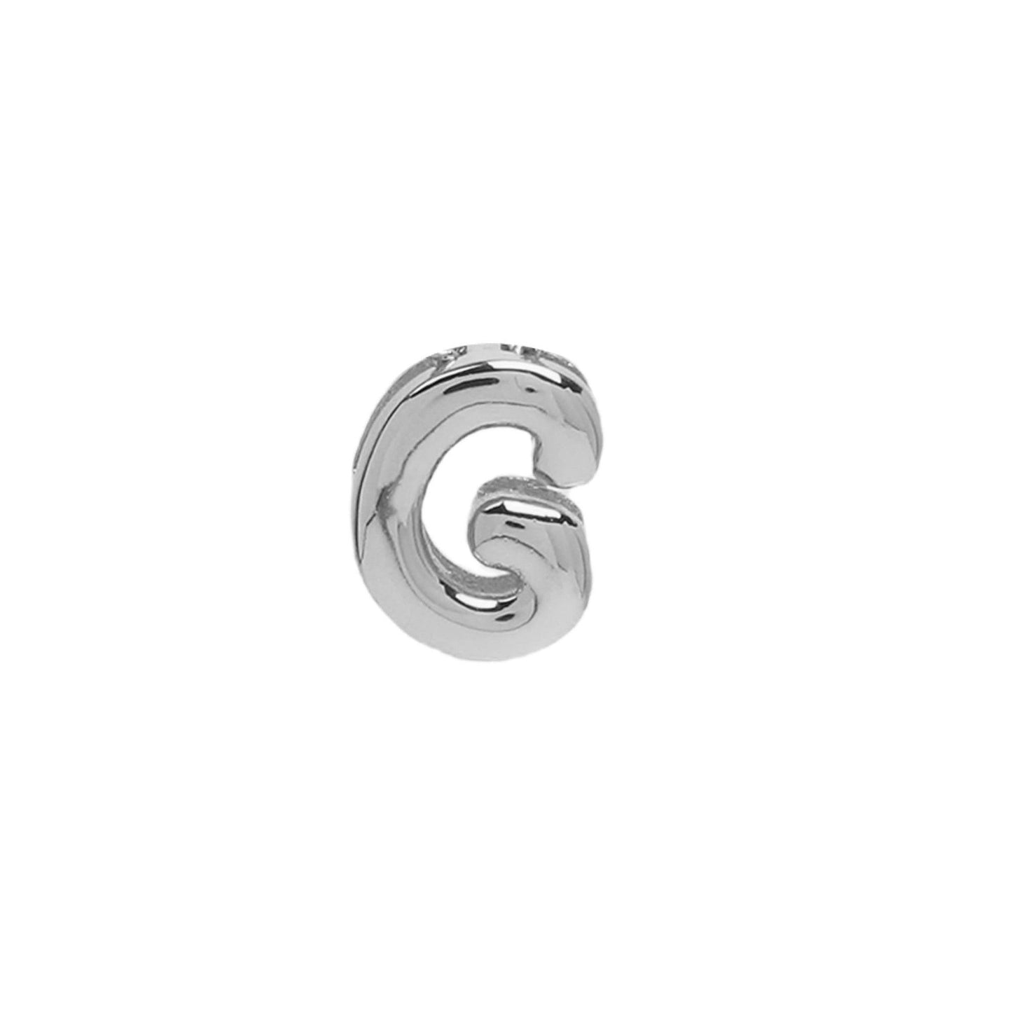 18k Brass Smooth Surface Bubble DIY Combination Name Bracelet Letter Accessories