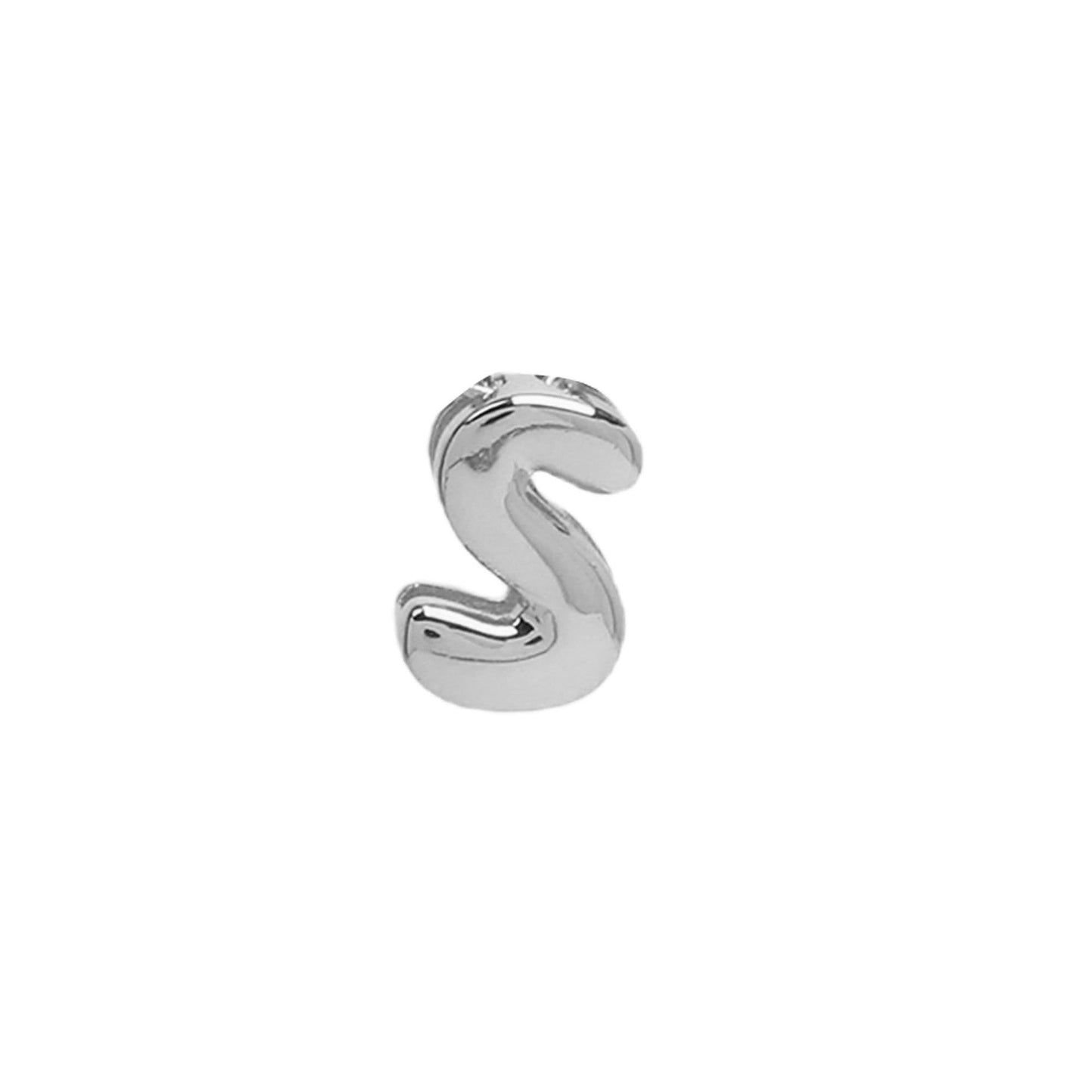 18k Brass Smooth Surface Bubble DIY Combination Name Bracelet Letter Accessories