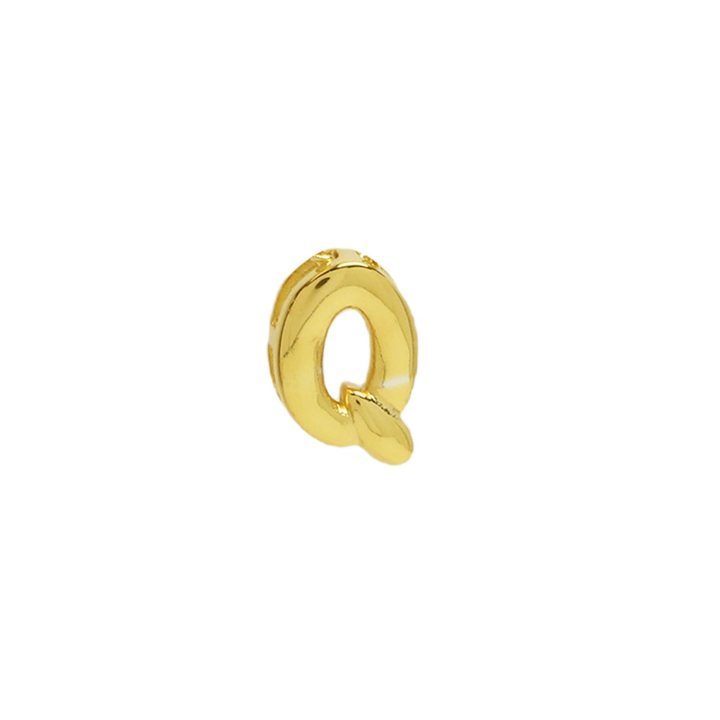18k Brass Smooth Surface Bubble DIY Combination Name Bracelet Letter Accessories