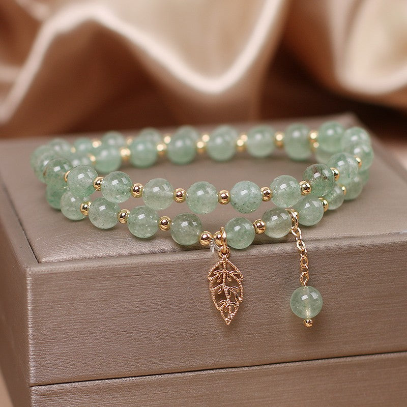 Female  Natural Color Hair Crystal Bracelet National Fashion