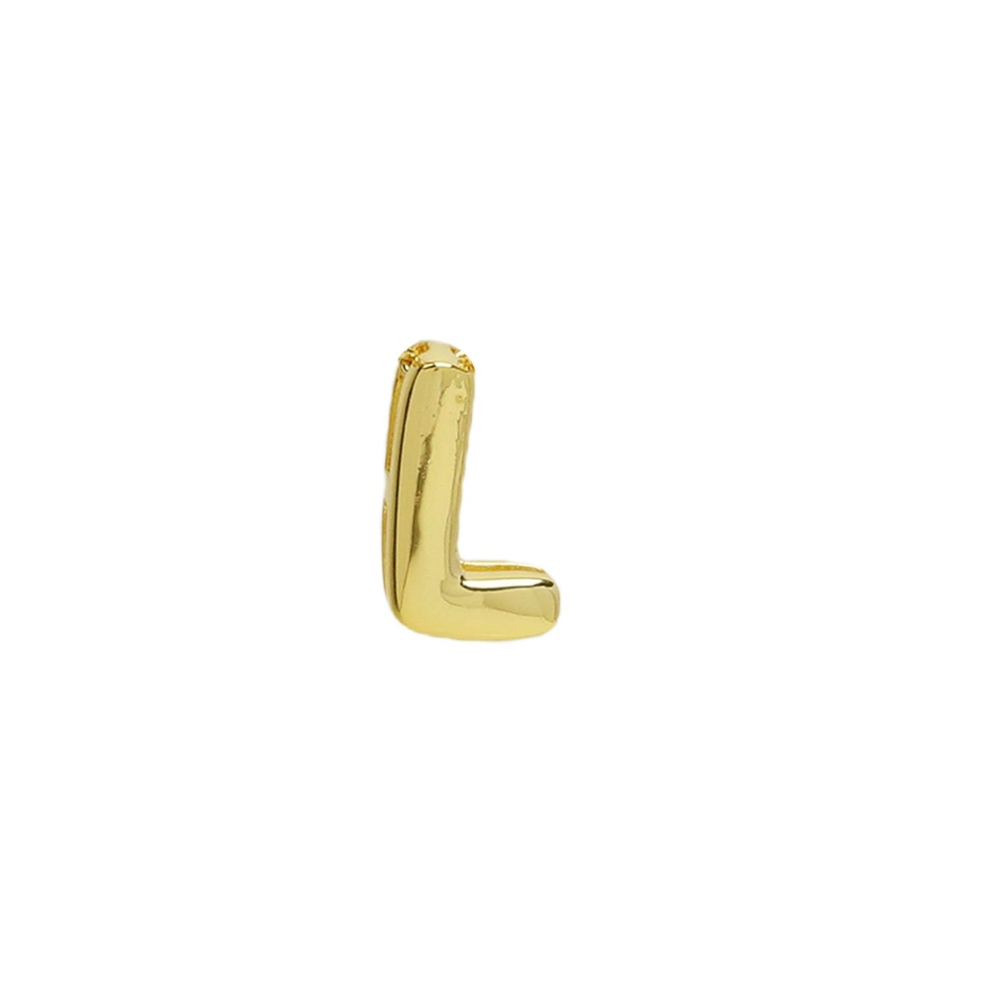 18k Brass Smooth Surface Bubble DIY Combination Name Bracelet Letter Accessories