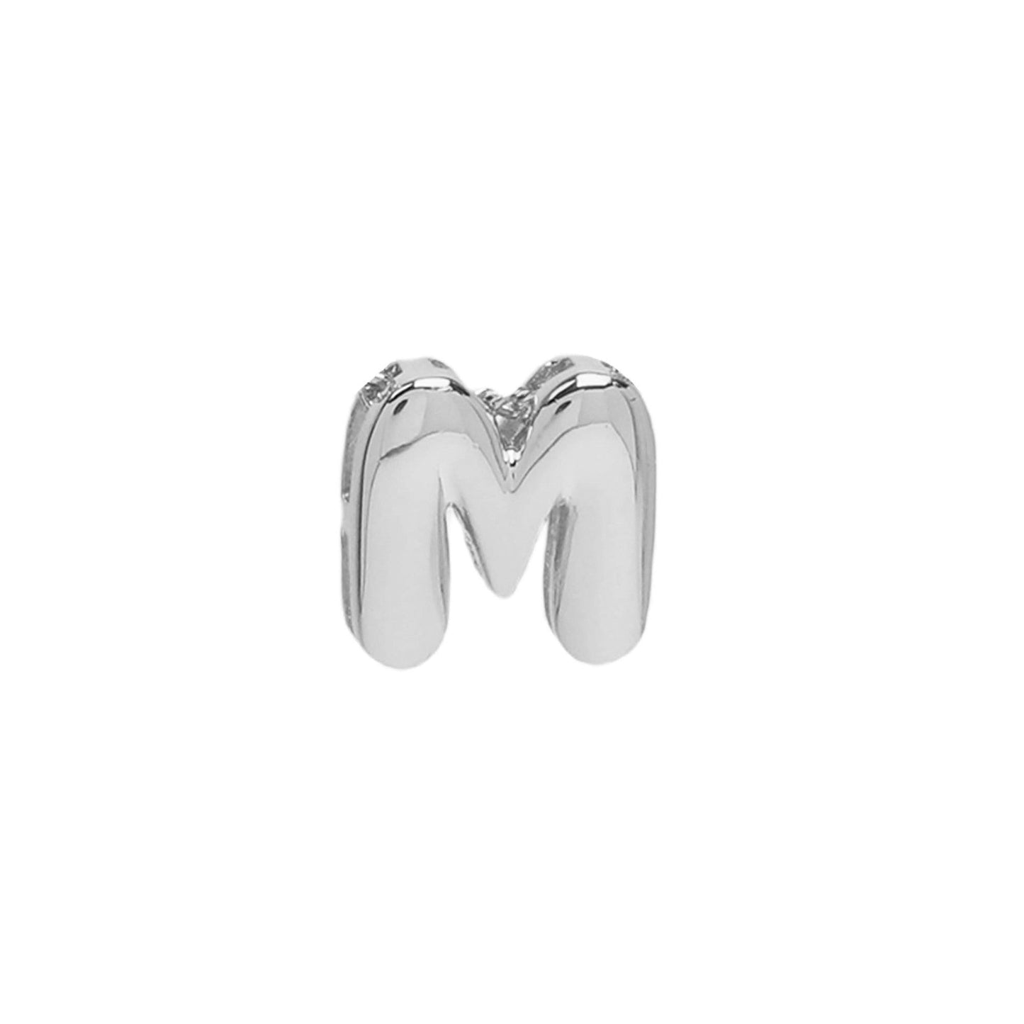 18k Brass Smooth Surface Bubble DIY Combination Name Bracelet Letter Accessories