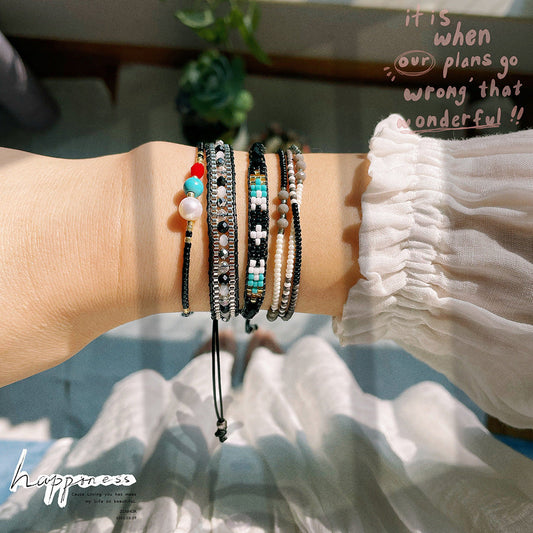 Ethnic Feng Shui Crystal Braided Bracelet