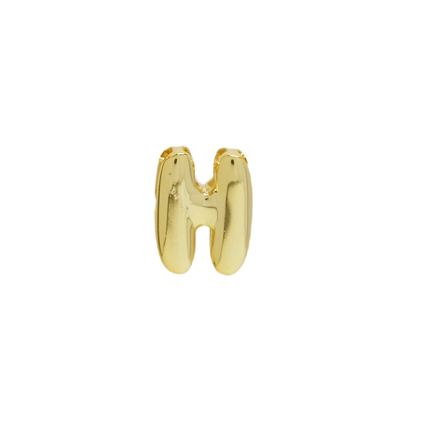 18k Brass Smooth Surface Bubble DIY Combination Name Bracelet Letter Accessories